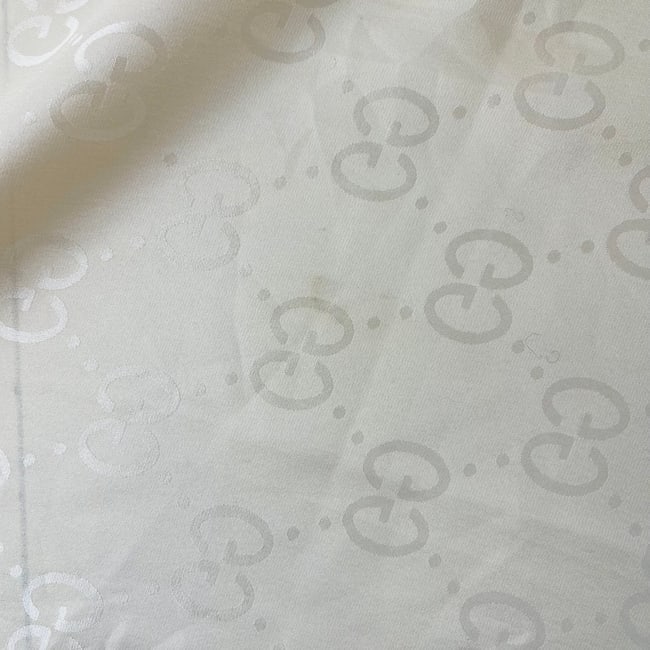 Gucci Beige Logo Silk Scarf - 5