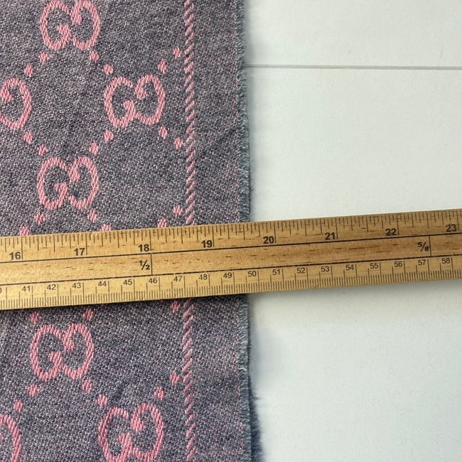 Gucci Pink & Silver Wool Scarf - 7