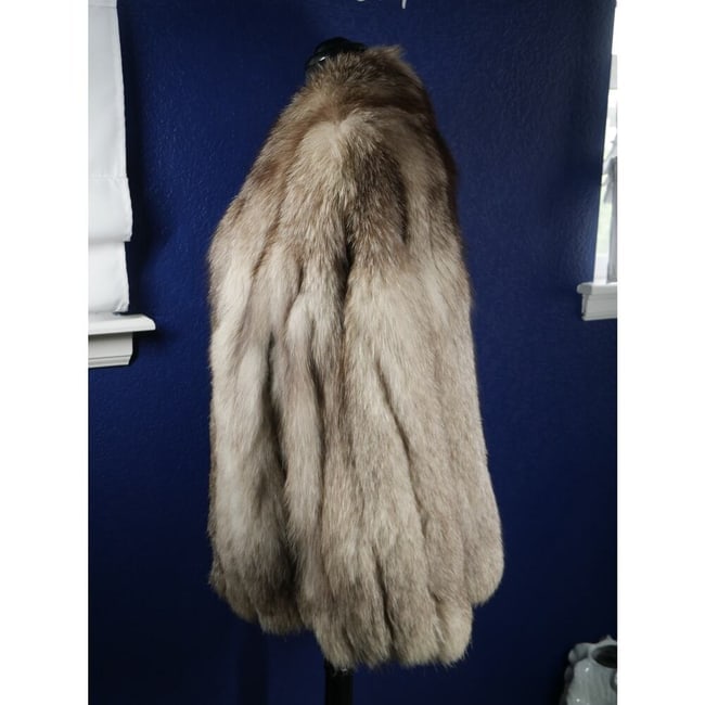 Gorgeous Indigo Fox Fur Coat Jacket - 2