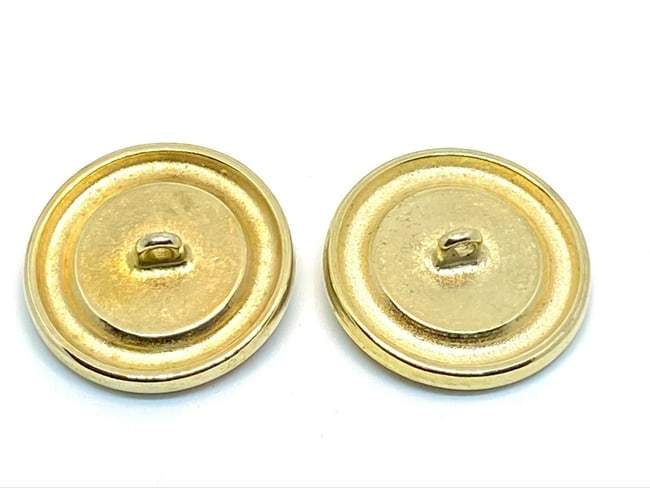 Versace Vintage Medusa Head Shank Button with Black color lacquer and ray border - 3