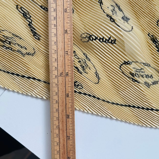 Prada Gold Monogram Stretch Silk Scarf - 4