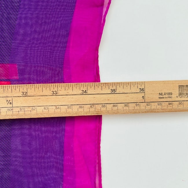Burberry Purple Plaid 100% Silk Scarf - 8