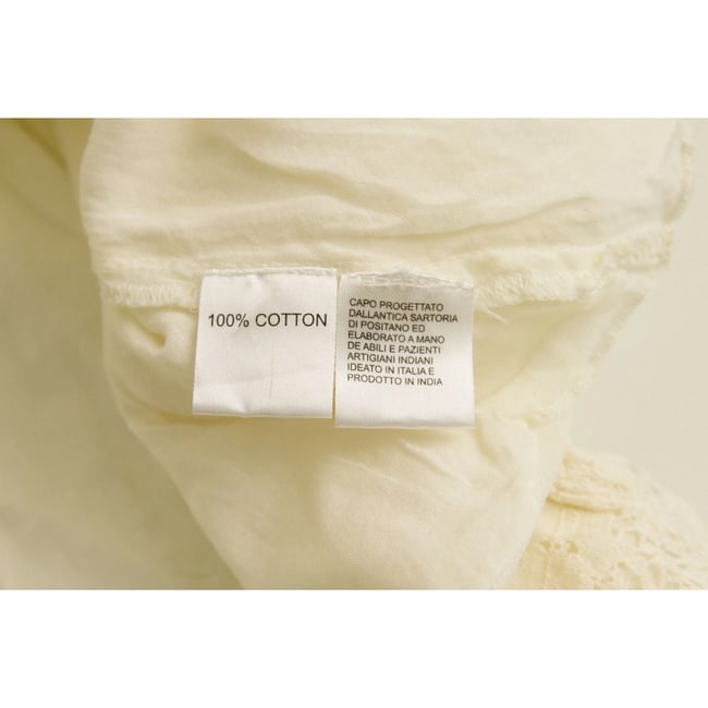 Antica Sartoria Vanilla Cream Lace Strapless Long Blouse Top Free Size Unique - 4
