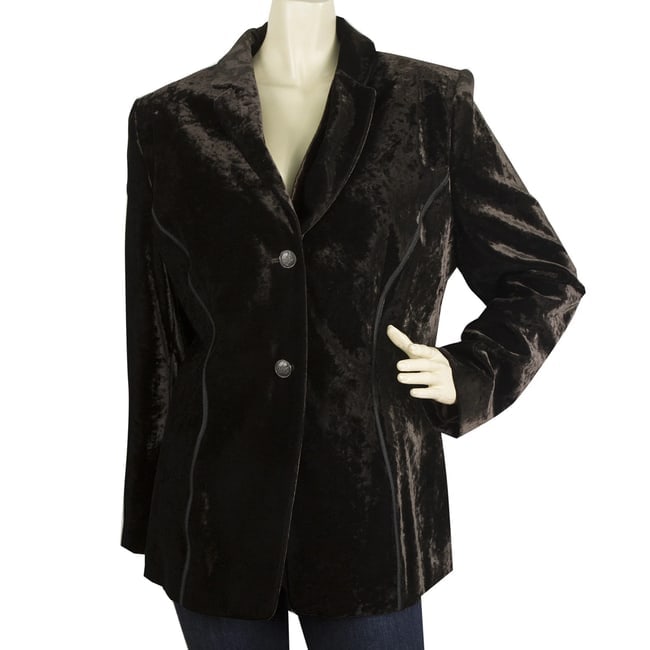 Vintage CRISCA Blazer and Bustier Vest Set in Dark Bron Velvet size 42 - 2