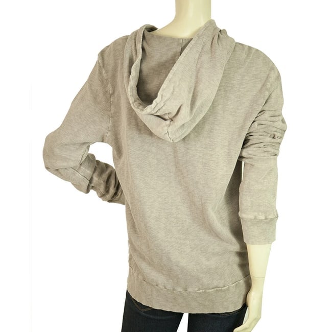 Dirty Laundry Gray Cotton Cardigan Cardi Jacket Top w. Hood Hoodie Size M - 2