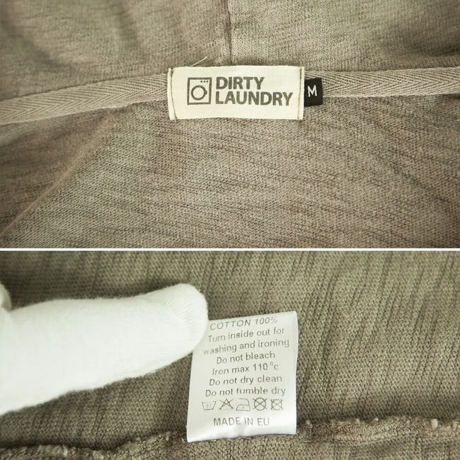 Dirty Laundry Gray Cotton Cardigan Cardi Jacket Top w. Hood Hoodie Size M - 3