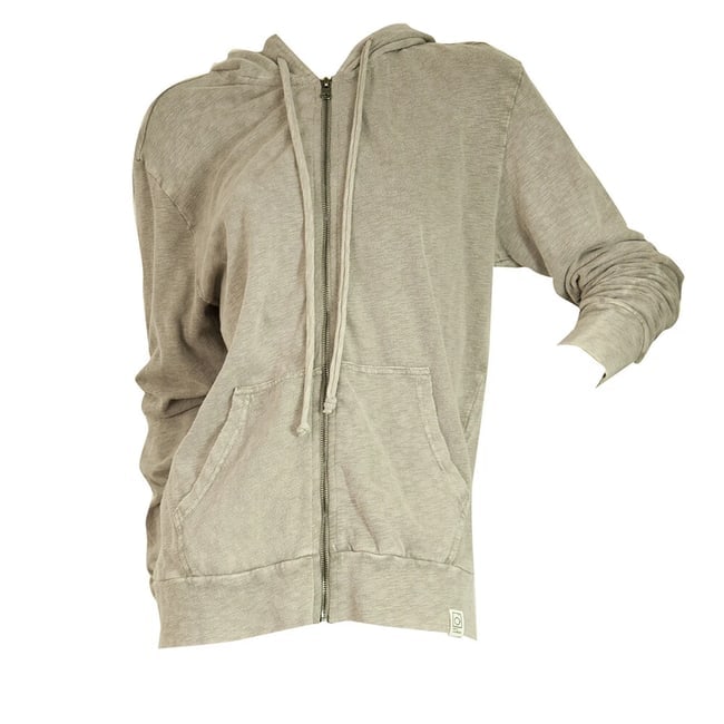Dirty Laundry Gray Cotton Cardigan Cardi Jacket Top w. Hood Hoodie Size M - 4
