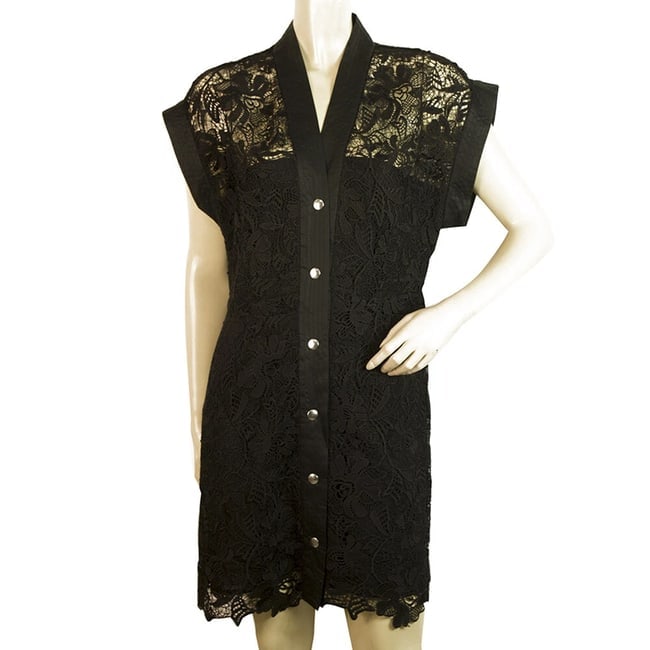 Twenty 29 Mini Black Lace w. Snap Buttons Sleeveless Mini Dress Size S: Title:Twenty 29 Mini Black Lace w. Snap Buttons Sleeveless Mini Dress Size S Description:Twenty 29 Mini Black Lace w. Snap Buttons Sleeveless Mini Dress Size S Your look will be more beautiful than ev
