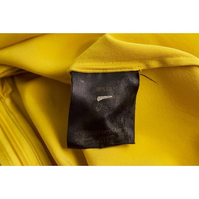 Jasmine de Milo Yellow Silk Pleated Tank Vest Sleeveless Top sz UK 10, US 6 - 5