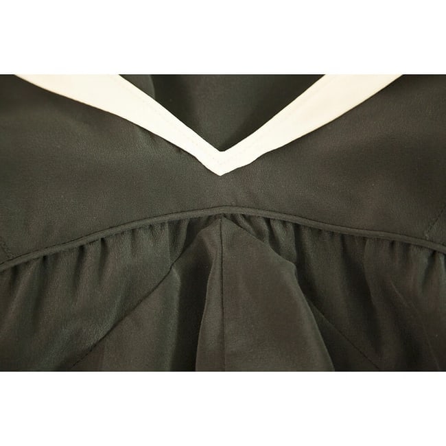 Juicy Couture Black Ruffled Tiered Silk Spaghetti Strap Blouse Cami Top - Size 6 - 5