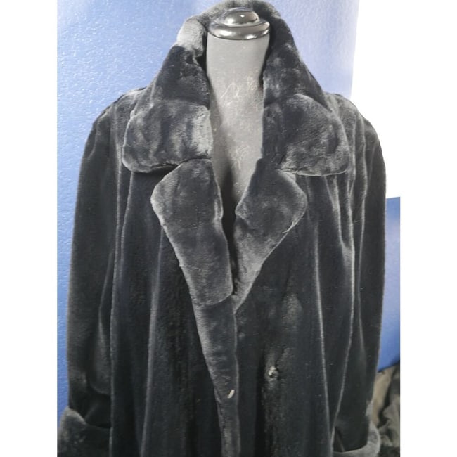 Gorgeous Unisex Dark Navy Sheared Mink Reversible Fur Coat Jacket - 2