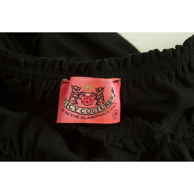 Juicy Couture Black Cover Up Beach Holidays Summer Mini Strapless Dress Size P - 3