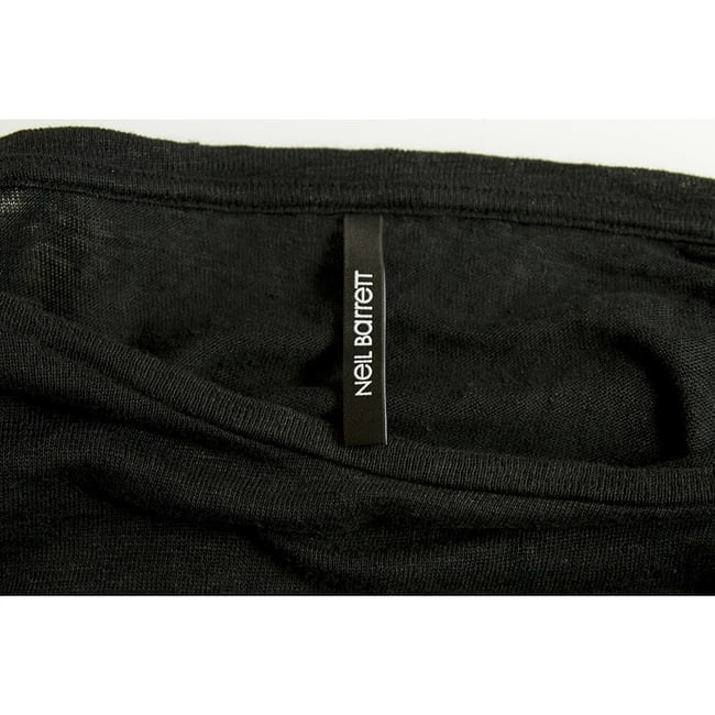 Neil Barrett Black 100% Linen Relaxed Oversize Style Blouse Long Top Size XS - 3