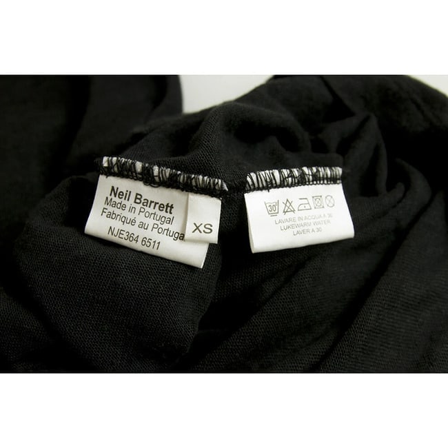 Neil Barrett Black 100% Linen Relaxed Oversize Style Blouse Long Top Size XS - 4