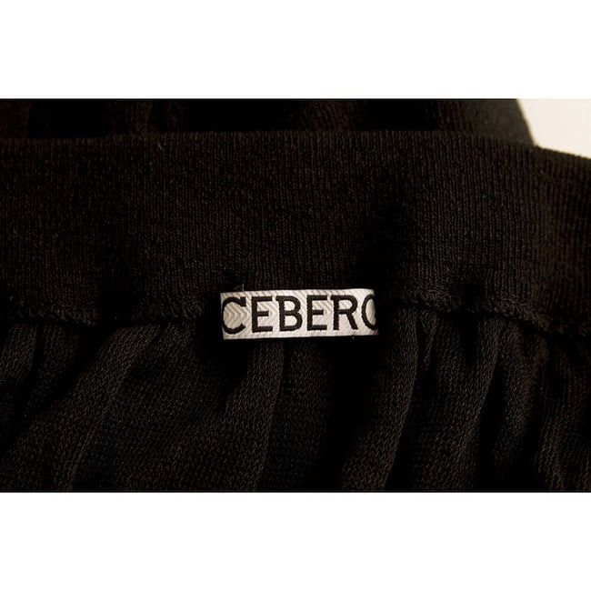 Iceberg Black Linen One Shoulder Draped Knee Length Midi Dress size 42 / S - 3