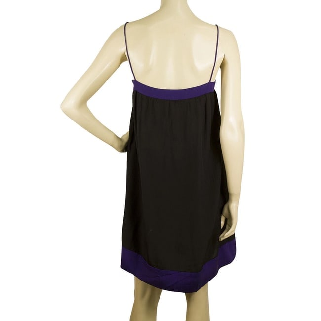 Alexander Wang Black & Purple Spaghetti Straps Mini Dress size 4 , superb - 2
