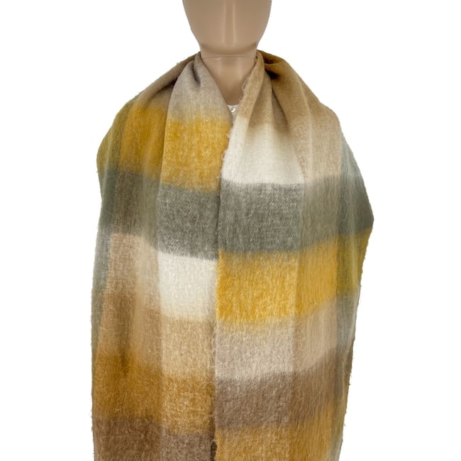 Acne Studios Beige Colored Block 80% Wool Scarf - 2