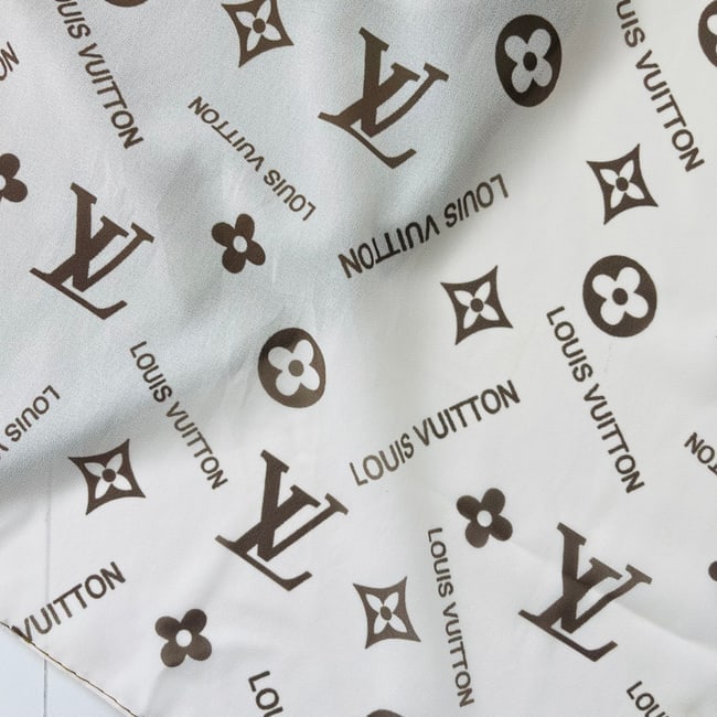 Louis Vuitton White Monogram 100% Silk Scarf - 5