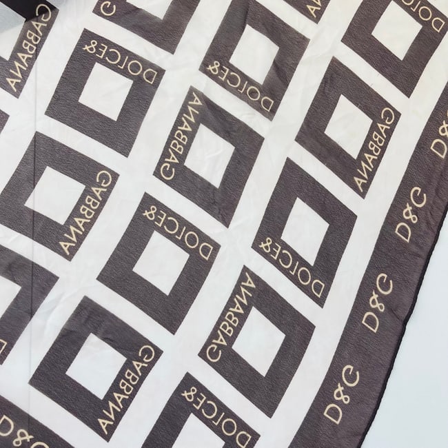 Dolce&Gabbana Brown Printed 100% Silk Scarf - 5