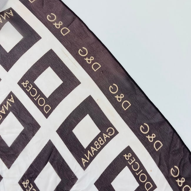Dolce&Gabbana Brown Printed 100% Silk Scarf - 6