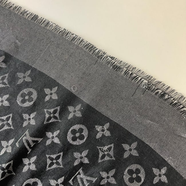 Louis Vuitton Black Reversible Silk Wool Scarf - 8