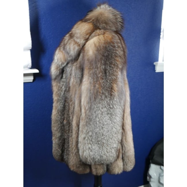 Gorgeous Dark Crystal Fox Fur Coat Jacket - 2