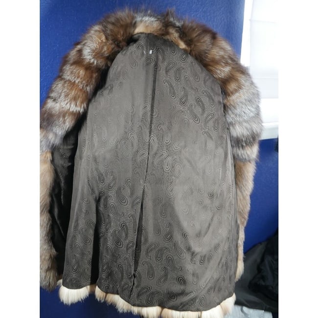 Gorgeous Dark Crystal Fox Fur Coat Jacket - 5