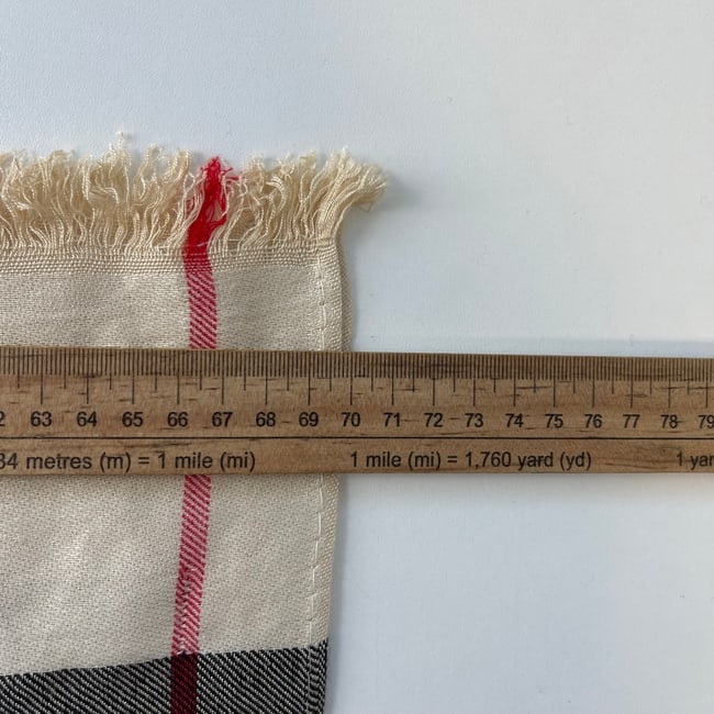 Burberry Beige Plaid 100% Cashmere Scarf - 7