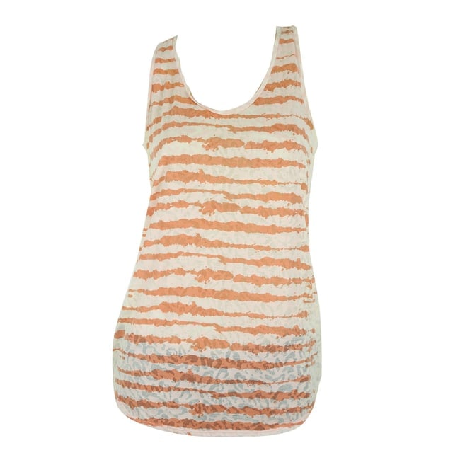 Zadig and Voltaire Delta Burn Tie & Dye Ecaille White Tank Vest Top Size S - 6