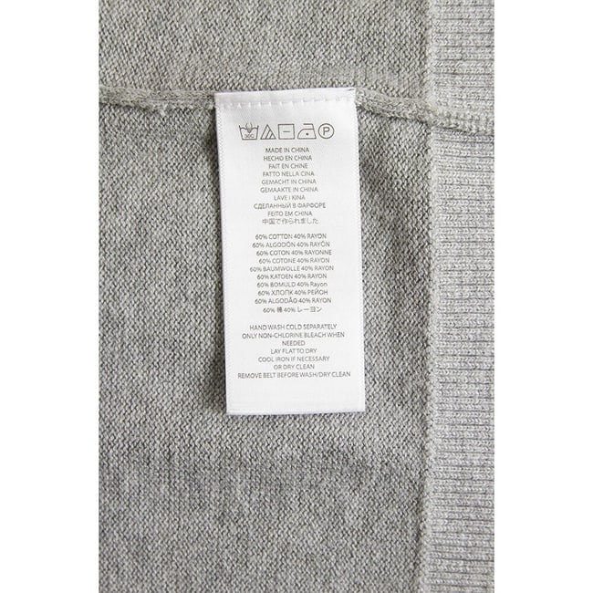 Michael by Michael Kors Gray Cotton Knit Long Open Front Cardigan Cardi sz L - 4