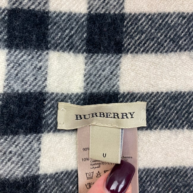 Burberry Children Beige Merino Wool & Cashmere Small Scarf - 6