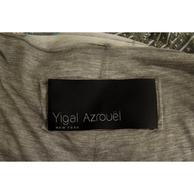Yigal Azrouel Gray Floral One Shoulder Oversize Long Top Blouse size 1 - 3