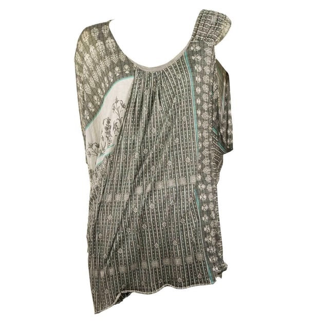 Yigal Azrouel Gray Floral One Shoulder Oversize Long Top Blouse size 1 - 5