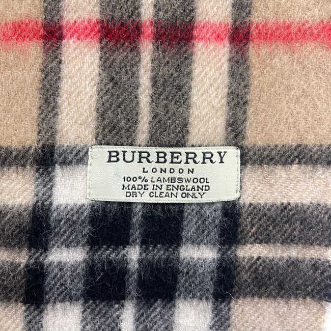 Burberry Light Brown Plaid 100% Wool Scarf - 6