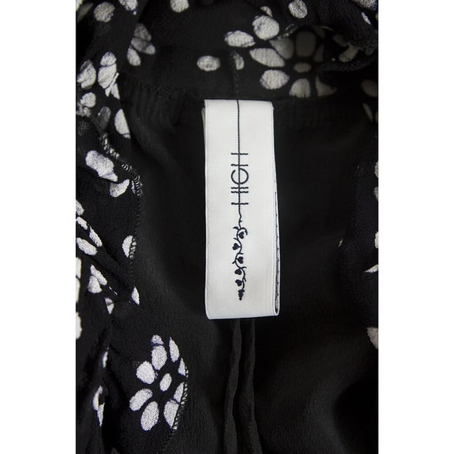 High Black & White Daisies Flowers Wrap Waterfall Front Vest Gillet Top size 44 - 4