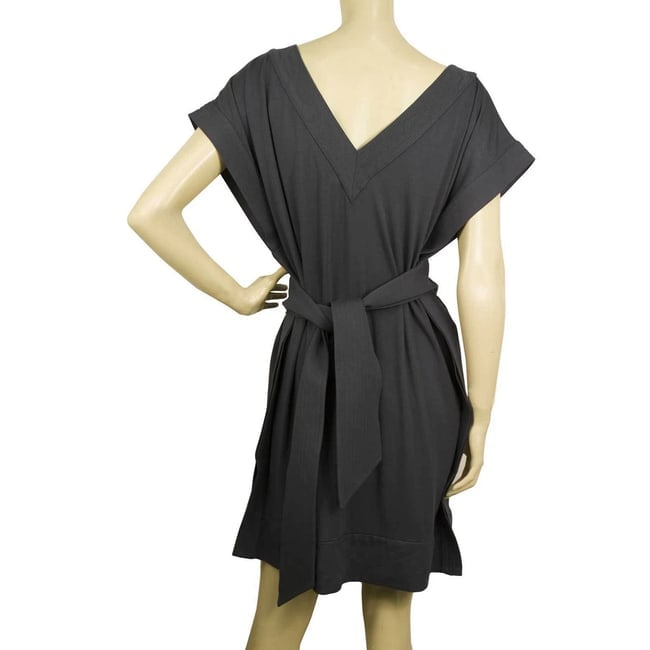 DVF Diane Von Furstenberg New Tasha Gray Belted Tunic Dress Cover Up Sz S - 3