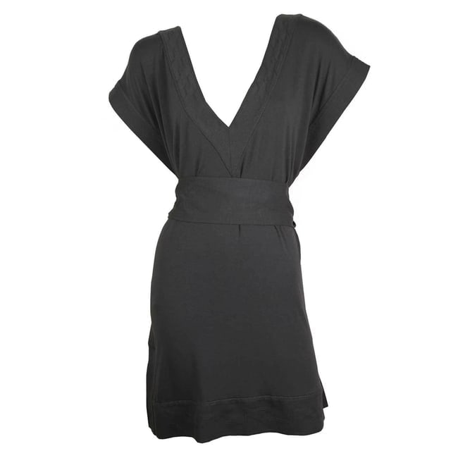 DVF Diane Von Furstenberg New Tasha Gray Belted Tunic Dress Cover Up Sz S - 6