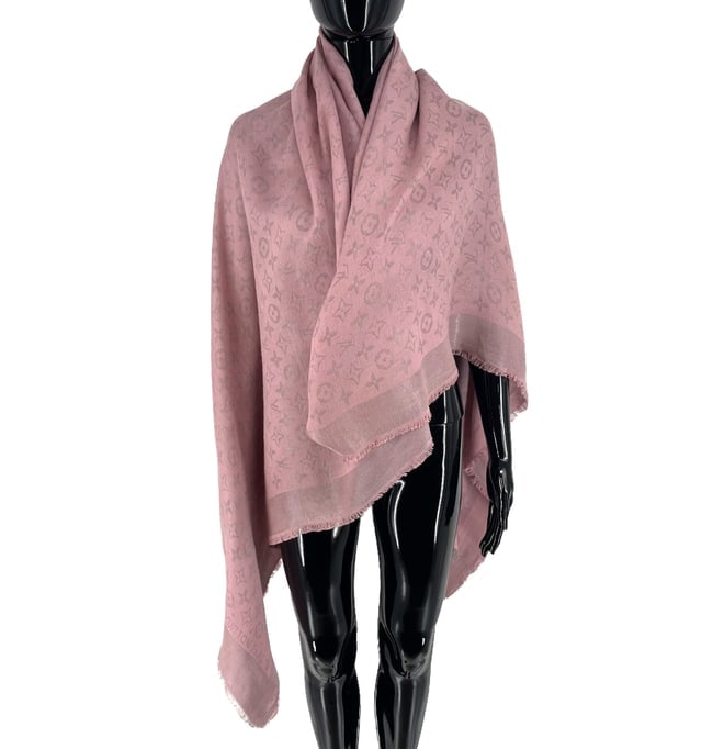 Louis Vuitton Brown Monogram Silk Wool Scarf - 3
