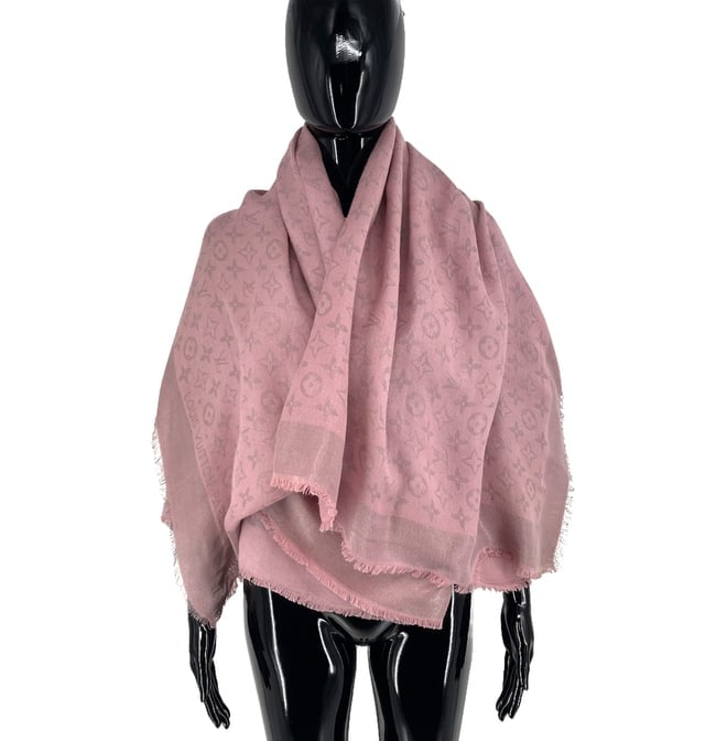 Louis Vuitton Brown Monogram Silk Wool Scarf - 4
