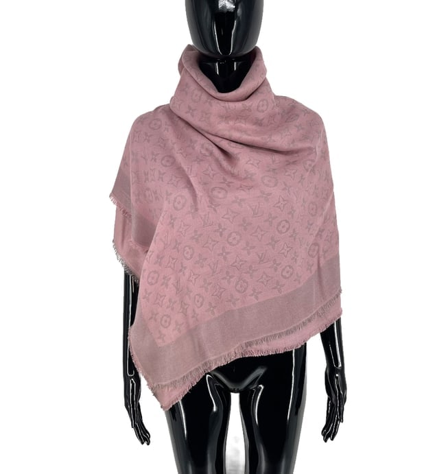 Louis Vuitton Brown Monogram Silk Wool Scarf - 5