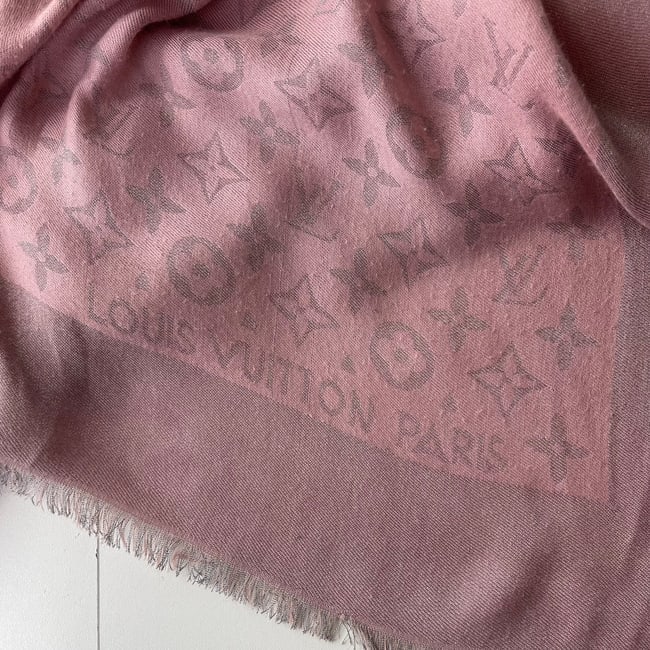 Louis Vuitton Brown Monogram Silk Wool Scarf - 6