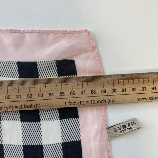 Burberry Pink Plaid 100% Silk Scarf - 10