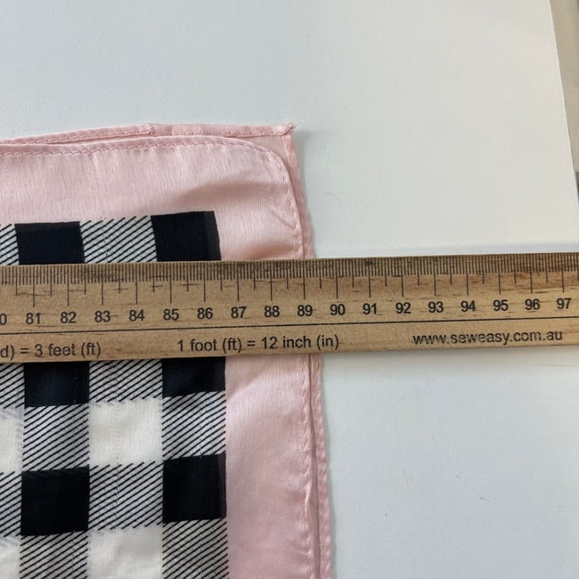 Burberry Pink Plaid 100% Silk Scarf - 11