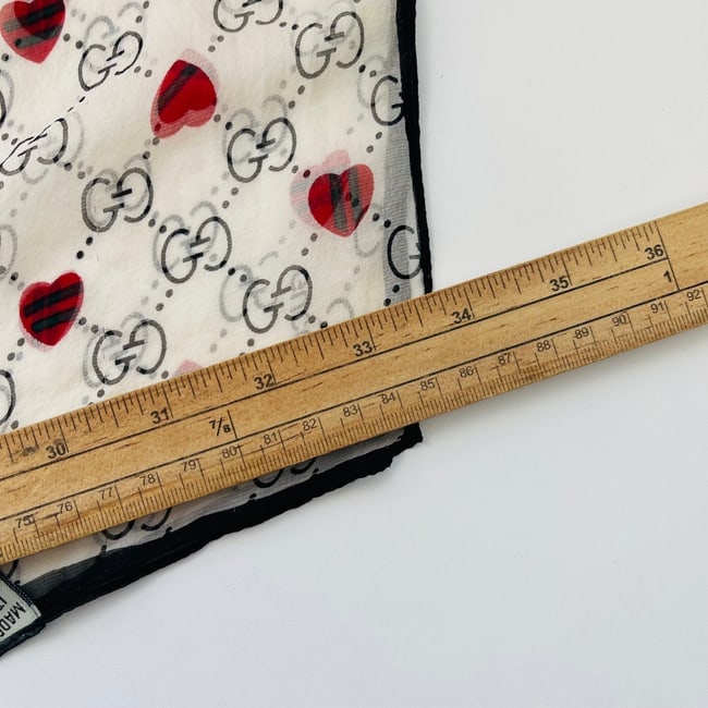 Gucci White Printed 100% Silk Scarf! - 9