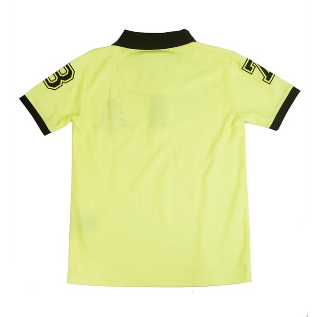 Philipp Plein Junior Yellow Black Polo Neckline Top Cotton for boys - 2