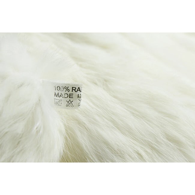 Genuine White Rabbit Fur Wedding Evening Long Scarf Shawl Wrap Warm Etole - 3