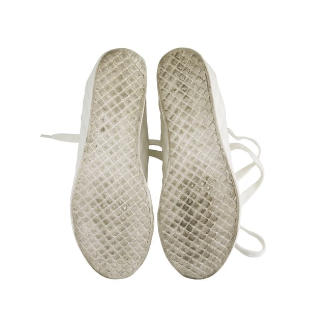Juicy Couture Quilted White Leather High-Top Sneakers Wedge Trainers Shoes 7.5 - 6