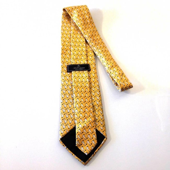 Les Copains 100% Silk Yellow Ducks Classic Men's Neck Tie Necktie - 6