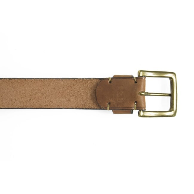 Cardon Argentina Brown Men's Leather Belt with Brass Tone Buckle size 120 - 3