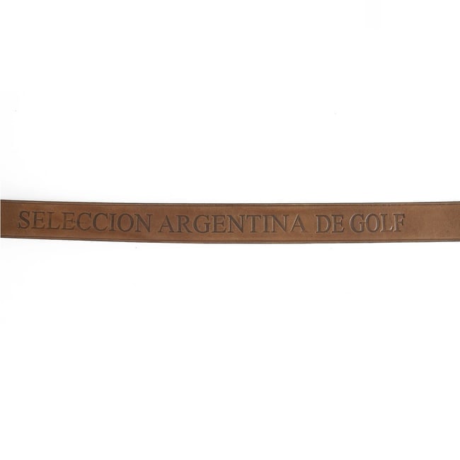 Cardon Argentina Brown Men's Leather Belt with Brass Tone Buckle size 120 - 5